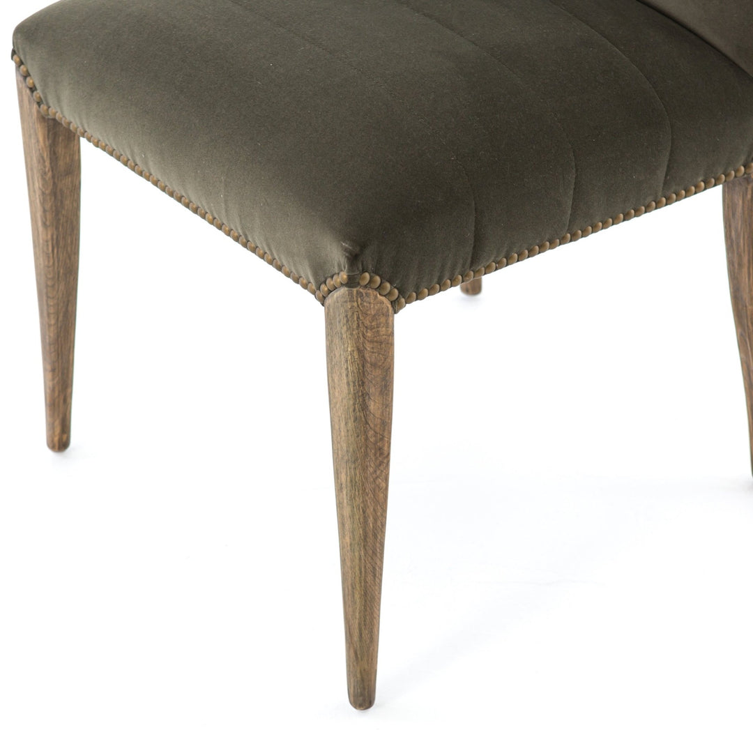 NATE DINING CHAIR: VELVET LODEN