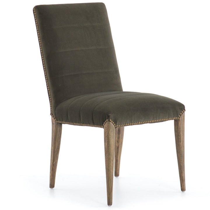 NATE DINING CHAIR: VELVET LODEN