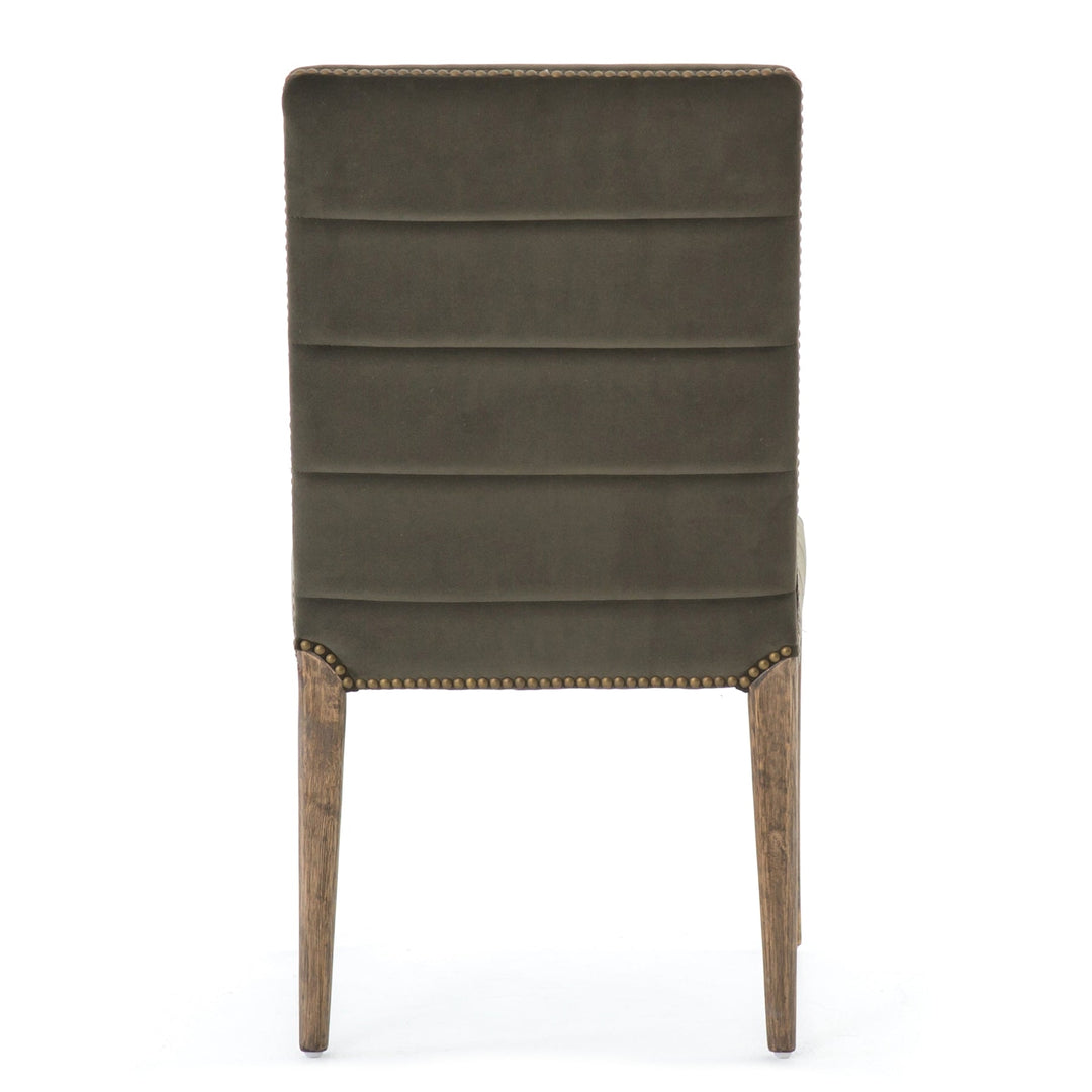 NATE DINING CHAIR: VELVET LODEN