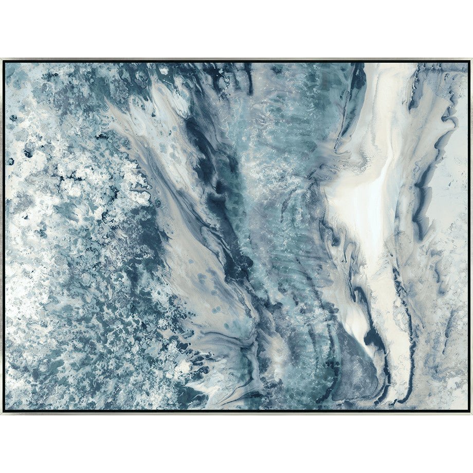 "NEUTRAL LAYERS II" METALLIC SILVER EMBELLISHED CANVAS ART