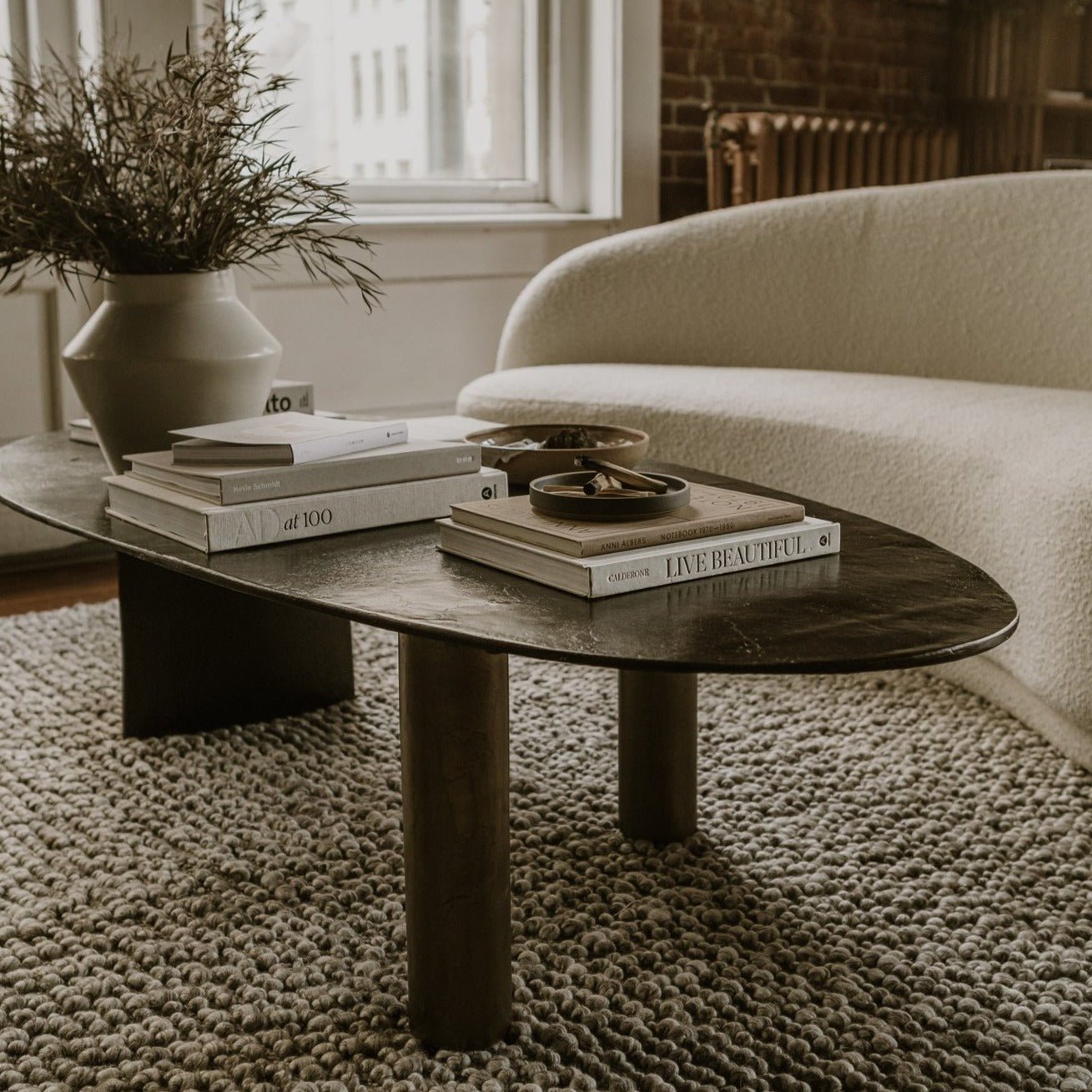 NICKO RAW ALUMINUM OVAL COFFEE TABLE – ShopDesignTap