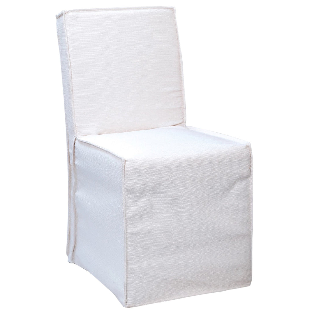 NIELSON SLIPCOVER DINING CHAIR: NATURAL WHITE