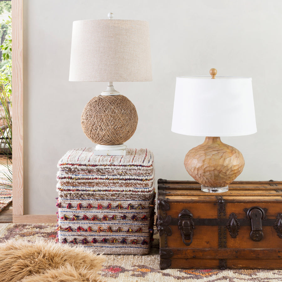 NORDIC CUBE OTTOMAN: IVORY MULTI