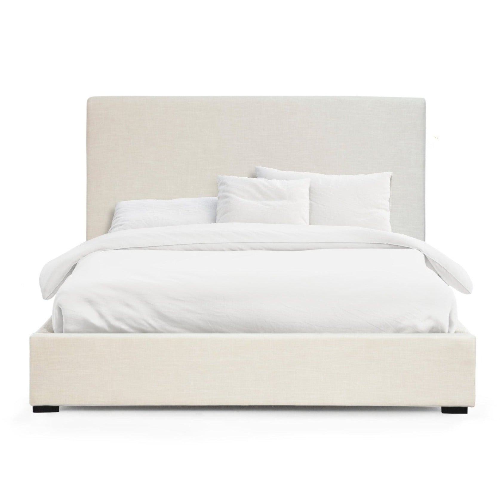 OFF WHITE LINEN UPHOLSTERED BED ShopDesignTap