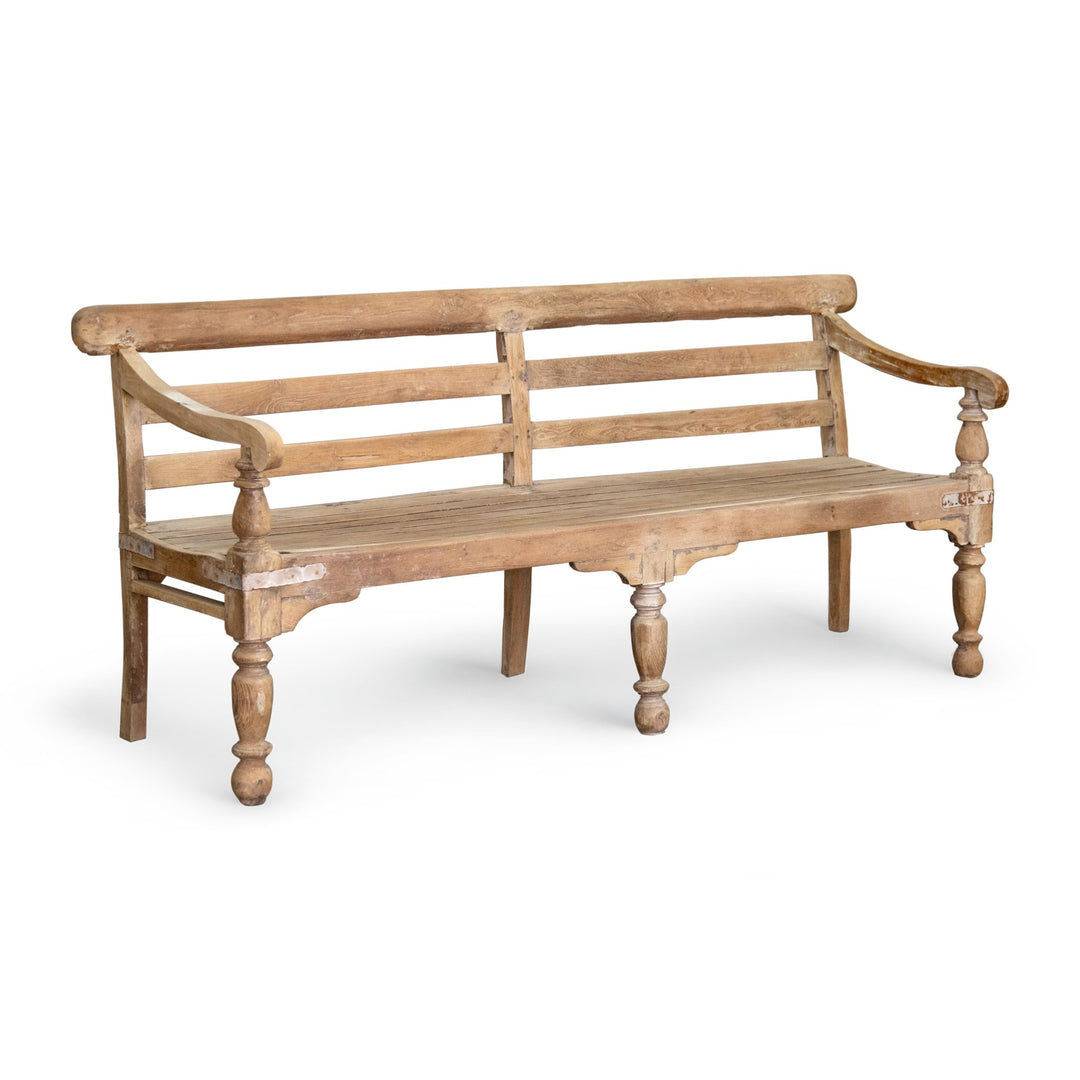 ANTIQUE INDIAN TEAK WOOD BENCH