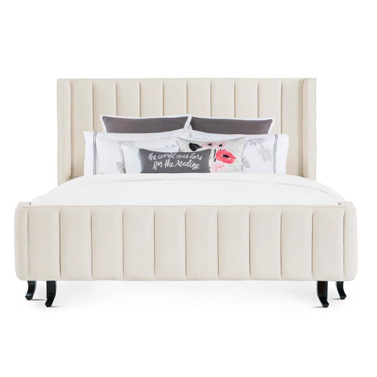 OLIVETTE CREAM VELVET BED