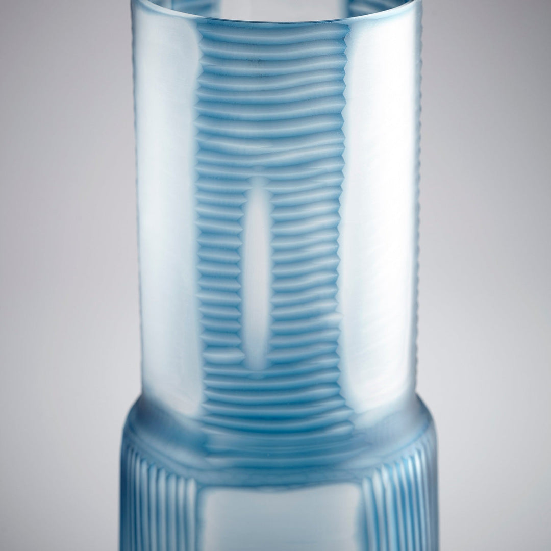 OLMSTED BLUE GLASS VASES