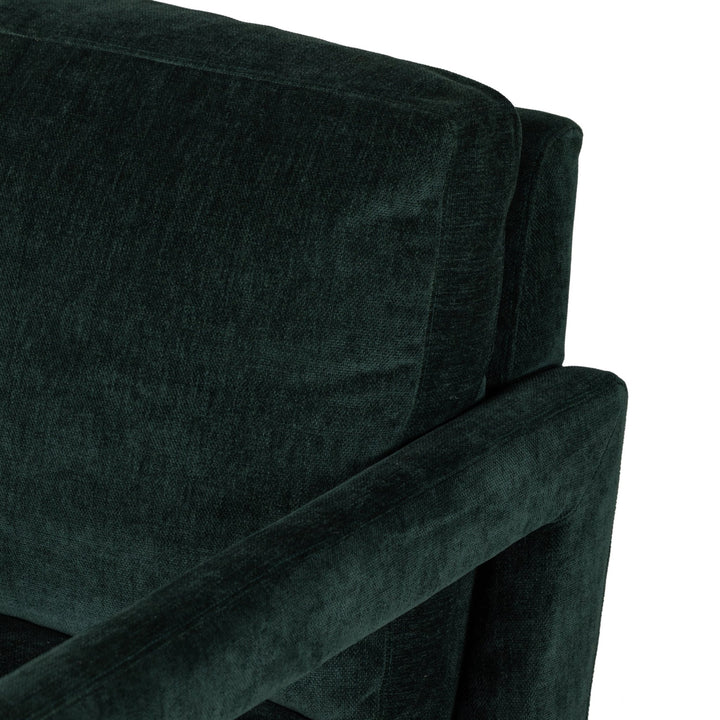 OLSON EMERALD WORN VELVET SWIVEL CHAIR