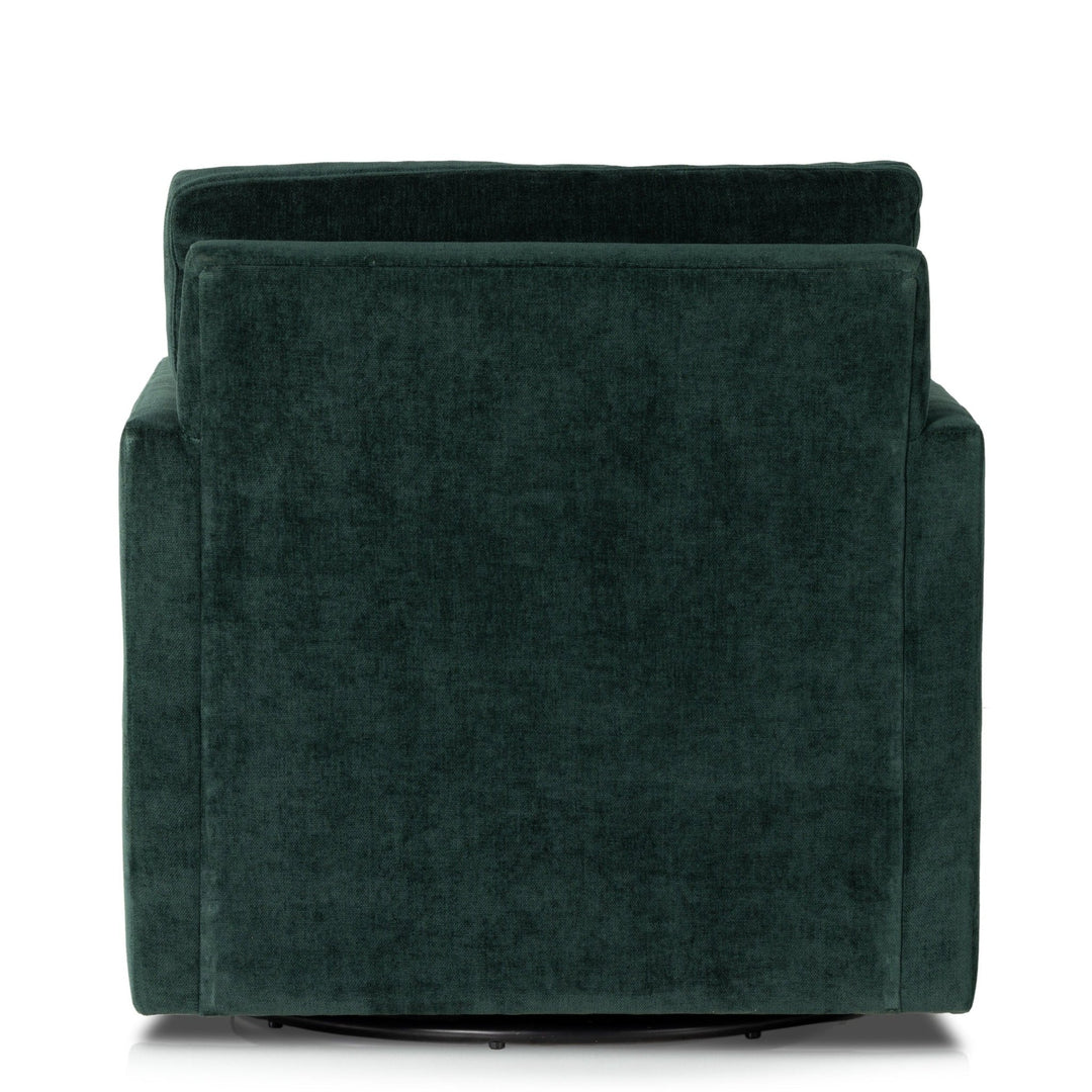 OLSON EMERALD WORN VELVET SWIVEL CHAIR