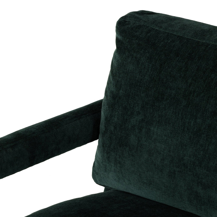 OLSON EMERALD WORN VELVET SWIVEL CHAIR