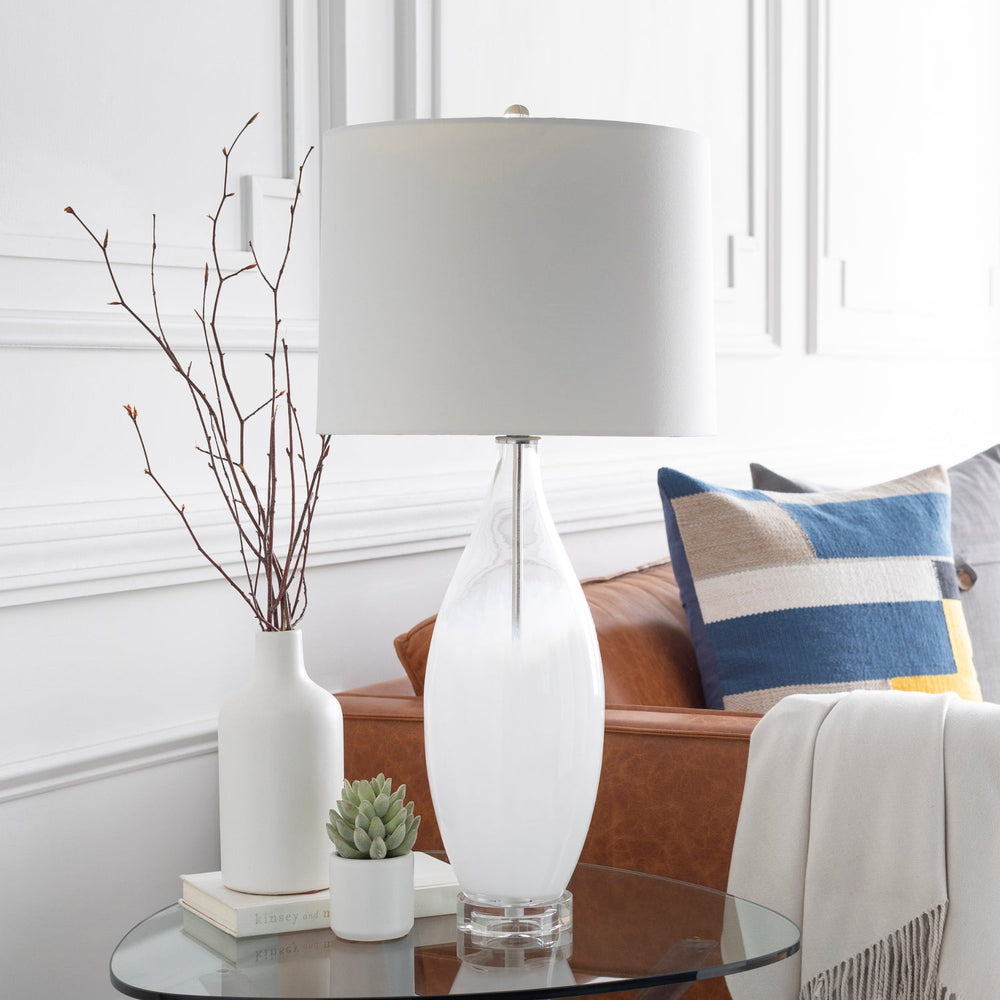 OMBRE MILK GLASS TABLE LAMP