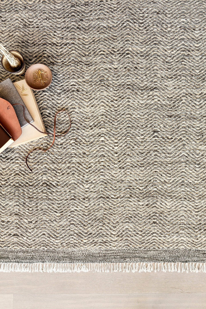 OMEN WOOL + JUTE RUG: GRAY