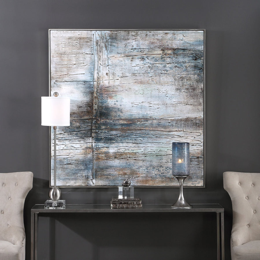 "OPEN SEAS" HAND PAINTED TEXTURED ACRYLIC ON CANVAS