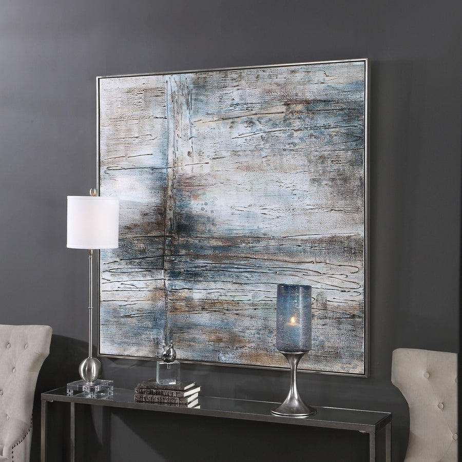 "OPEN SEAS" HAND PAINTED TEXTURED ACRYLIC ON CANVAS