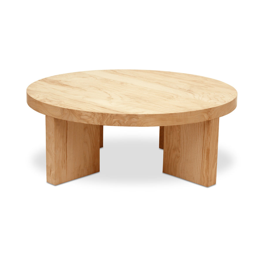 OREGON BLONDE BURL WOOD COFFEE TABLE