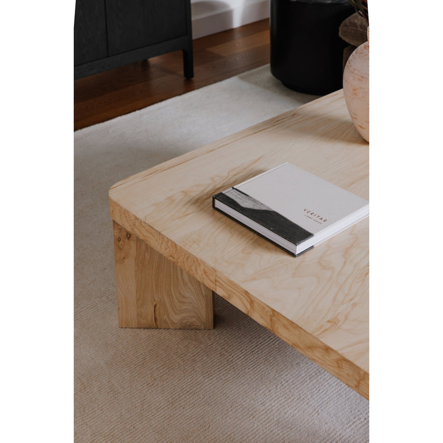 OREGON BLONDE BURL WOOD COFFEE TABLE