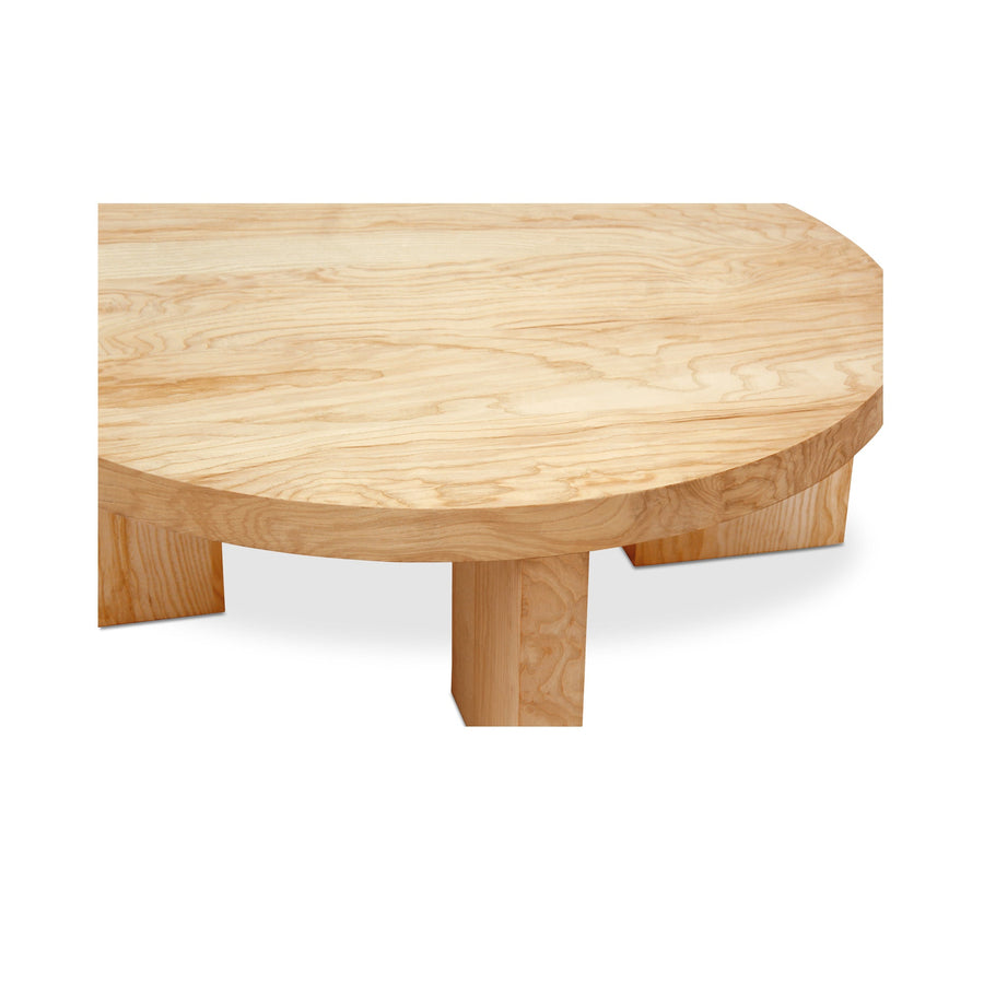OREGON BLONDE BURL WOOD COFFEE TABLE