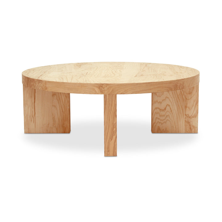 OREGON BLONDE BURL WOOD COFFEE TABLE