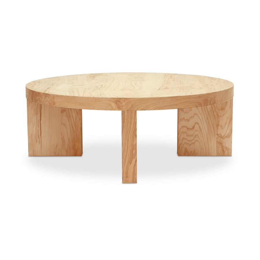 OREGON BLONDE BURL WOOD COFFEE TABLE