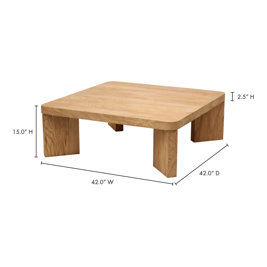 OREGON BLONDE BURL WOOD COFFEE TABLE