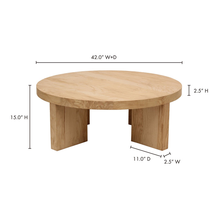 OREGON BLONDE BURL WOOD COFFEE TABLE
