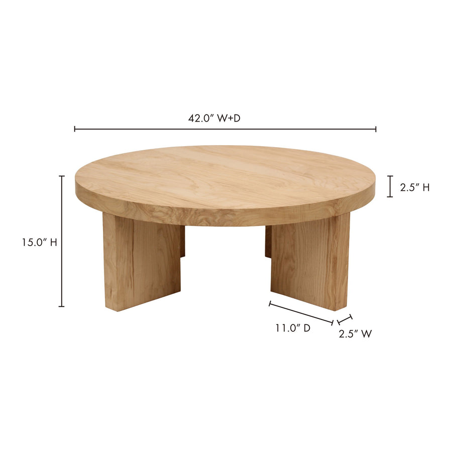 OREGON BLONDE BURL WOOD COFFEE TABLE