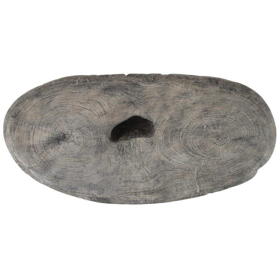 ORGANIC CAST RIVER STONE COFFEE TABLE: FAUX GREY STONE