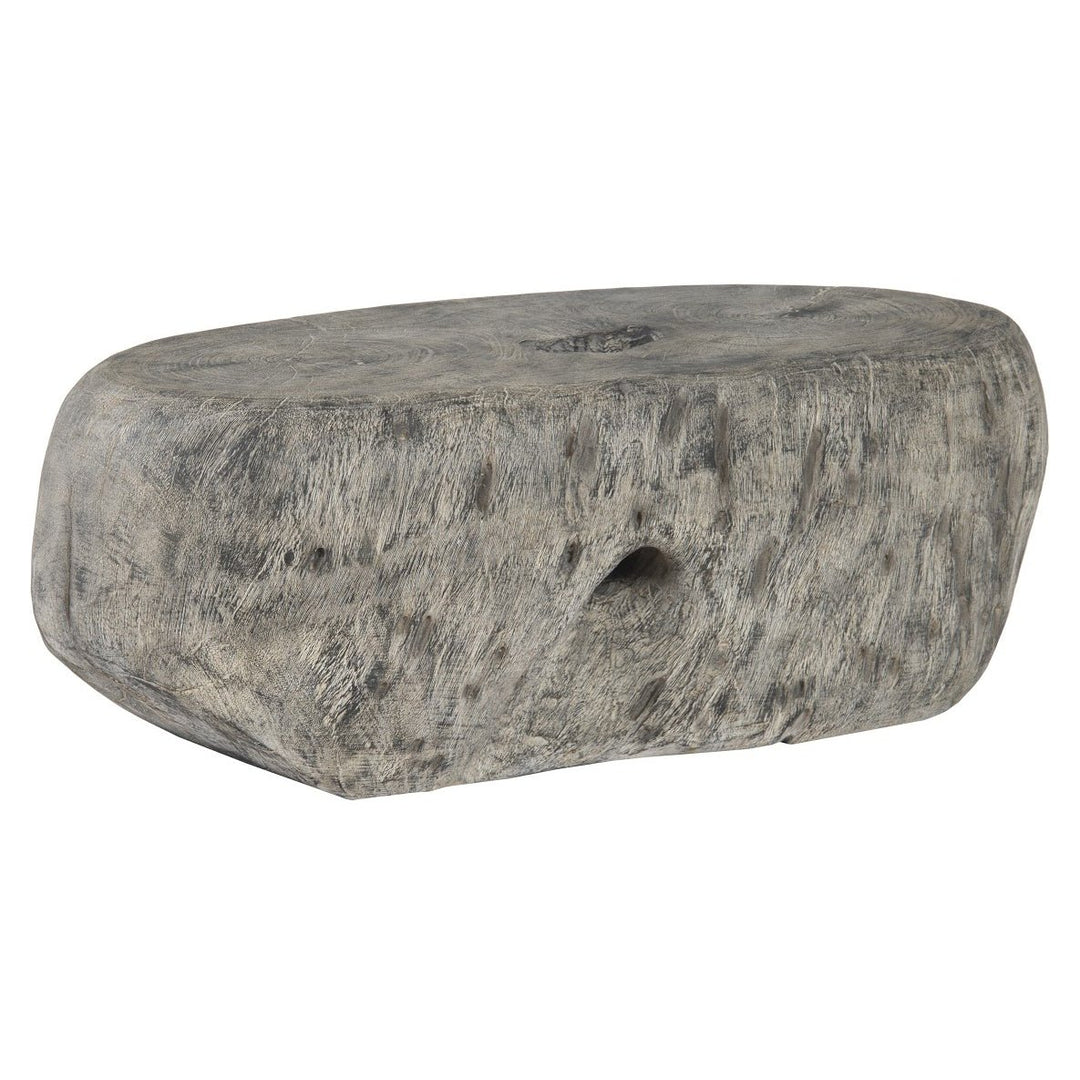 ORGANIC CAST RIVER STONE COFFEE TABLE: FAUX GREY STONE