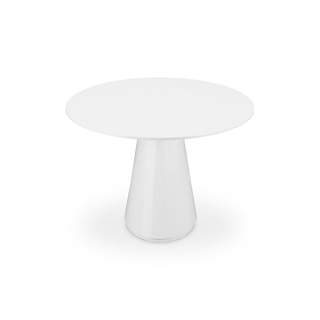 OTAGO GLOSS WHITE LACQUER OVAL DINING TABLE