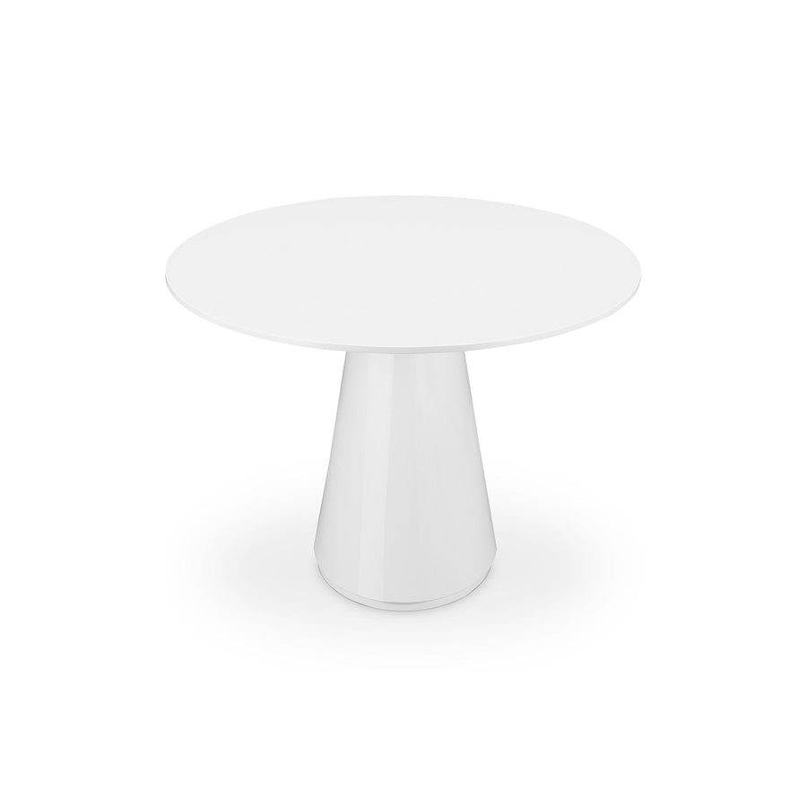 OTAGO GLOSS WHITE LACQUER OVAL DINING TABLE