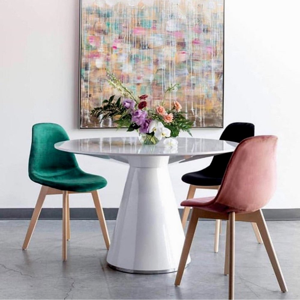 OTAGO DINING TABLE ROUND: GLOSS WHITE | 47