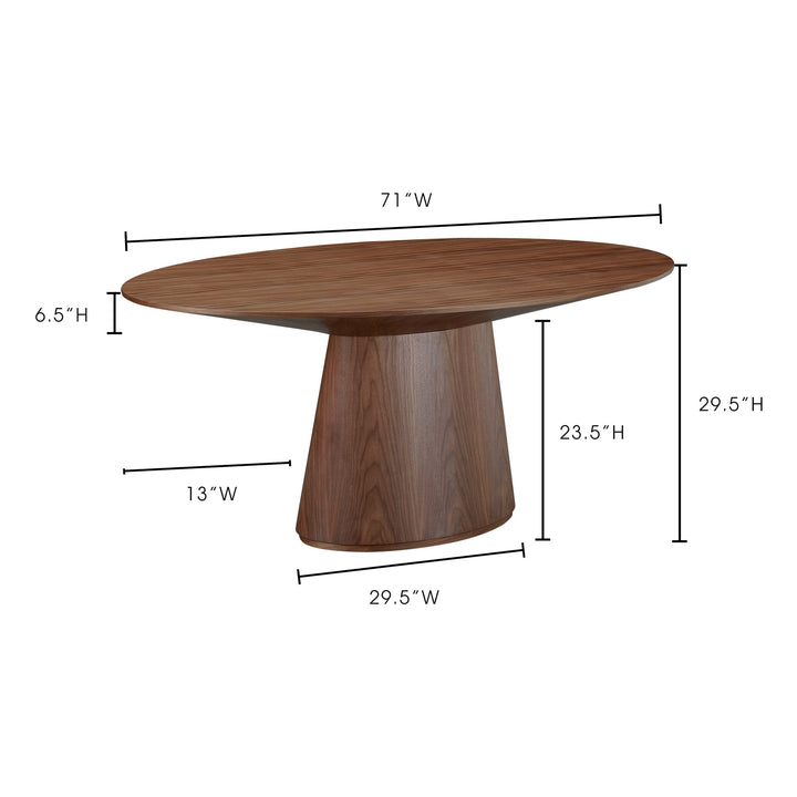 OTAGO OVAL DINING TABLE: WALNUT