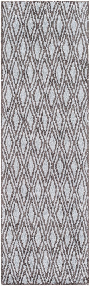 OTTO RUG: CHARCOAL, PALE BLUE