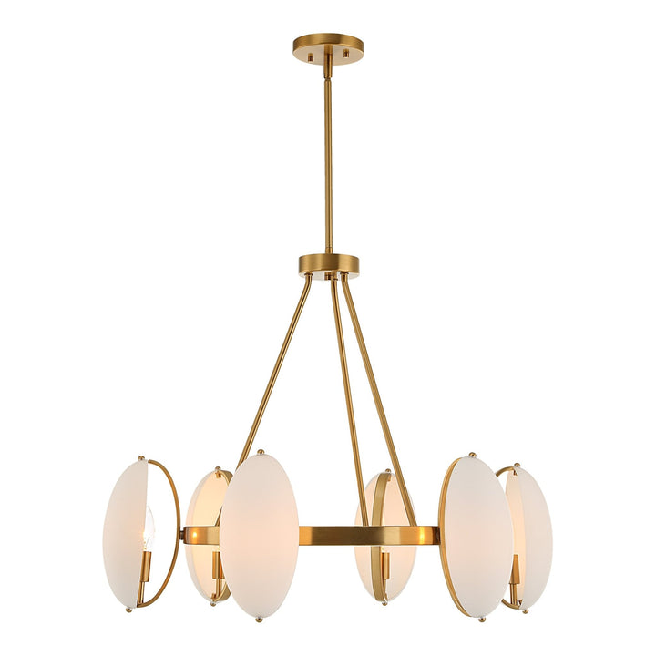 OVIFORM 6 LIGHT BRASS CHANDELIER