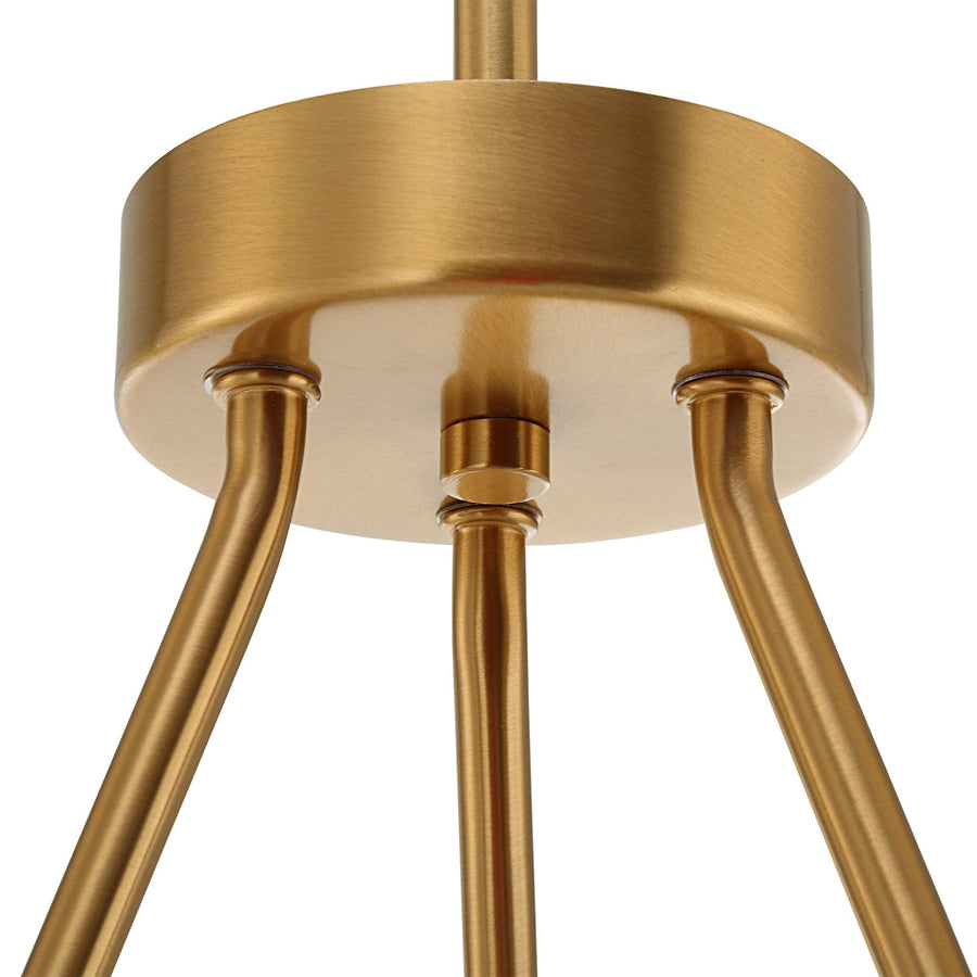 OVIFORM 6 LIGHT BRASS CHANDELIER