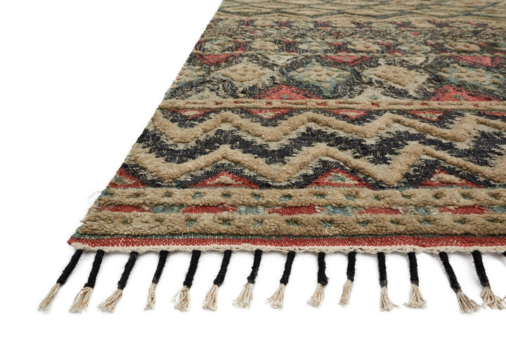 OWEN 03 JUTE + WOOL FLAT RUG: SAGE, MULTI