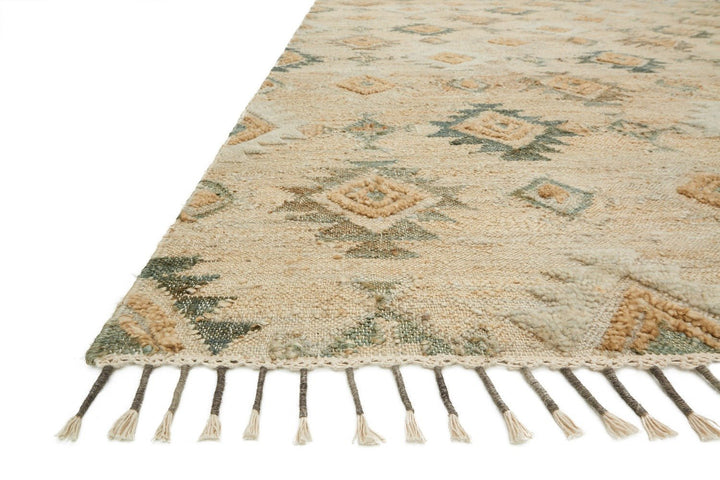 OWEN 05 JUTE + WOOL FLAT RUG: SAGE, SAND