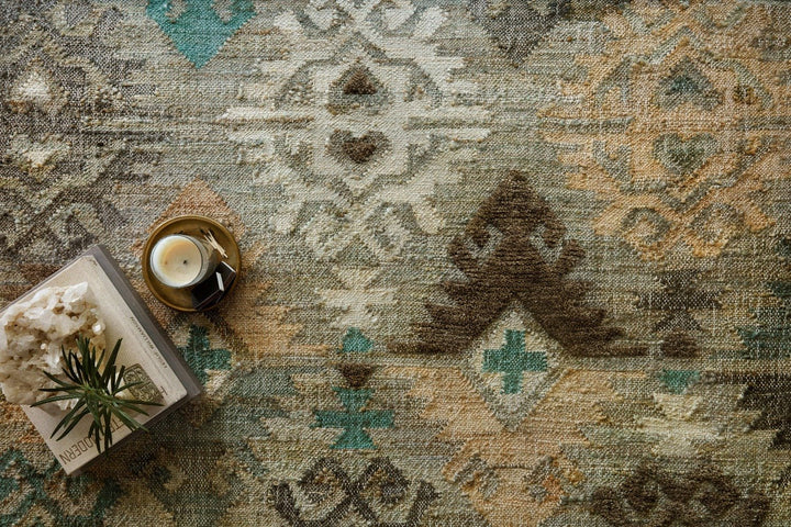 OWEN 07 JUTE + WOOL FLAT RUG: JADE, MOSS