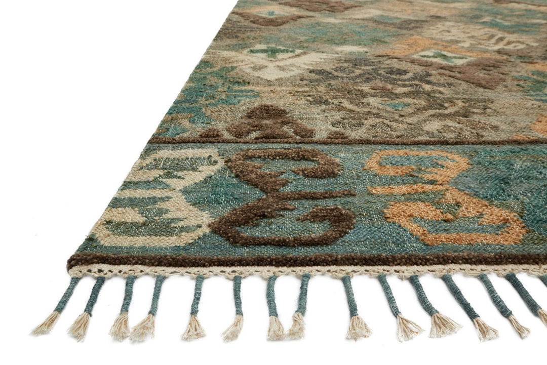 OWEN 07 JUTE + WOOL FLAT RUG: JADE, MOSS