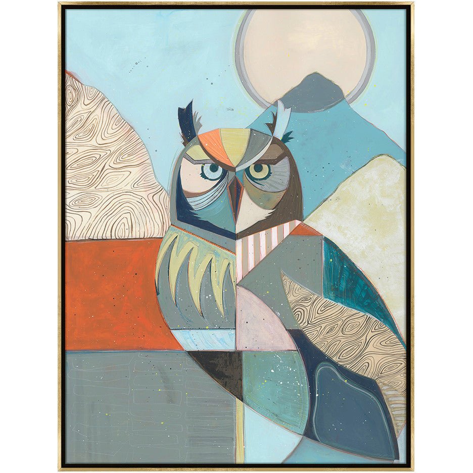 "OWL IN THE DAY" CANVAS ART