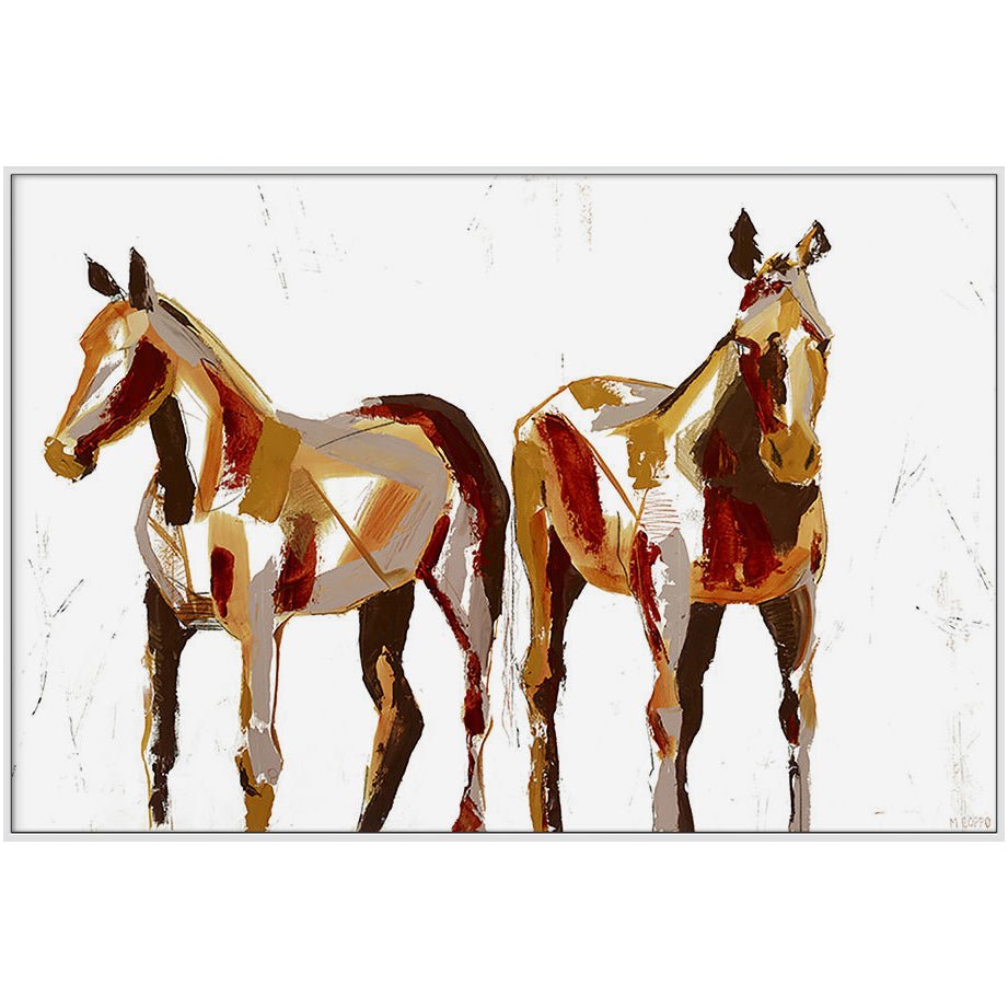 "PAINTED HORSES I" CANVAS ART