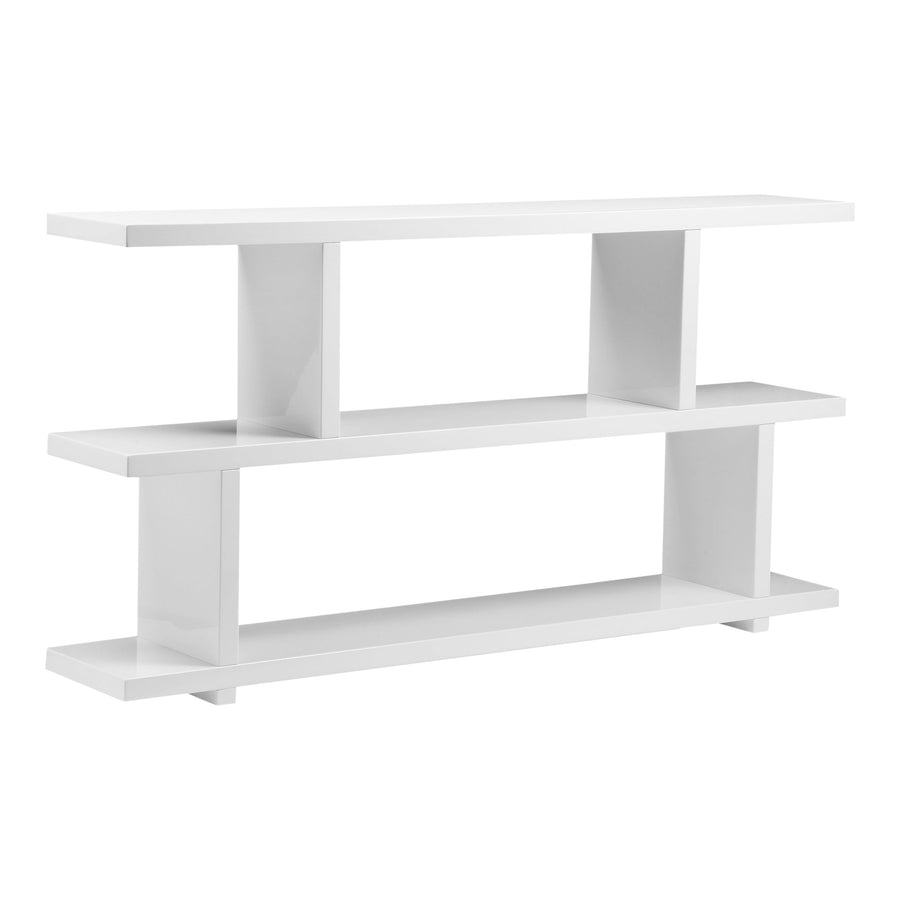 PARKER GLOSS WHITE LACQUER CONSOLE SHELF