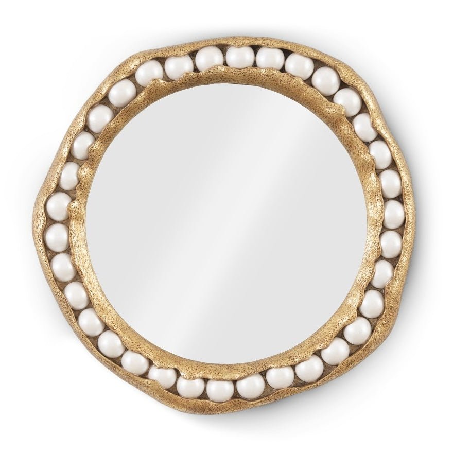 PEARL ROUND GOLD MIRROR