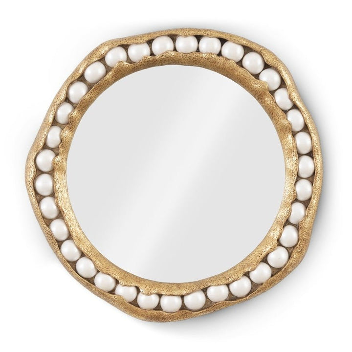 PEARL ROUND GOLD MIRROR