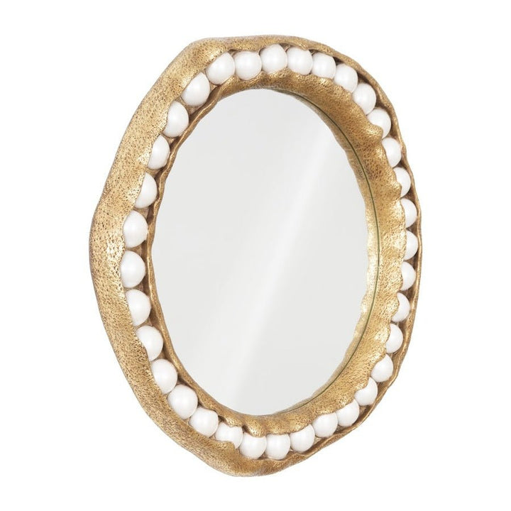 PEARL ROUND GOLD MIRROR