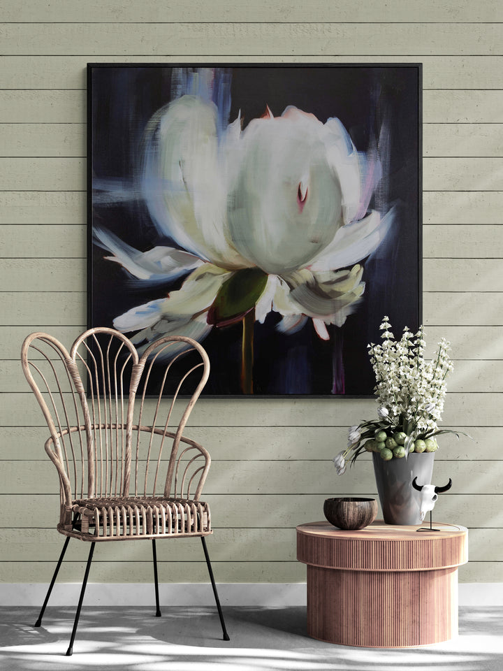 "PEONY" FRAMED FLORAL CANVAS ART