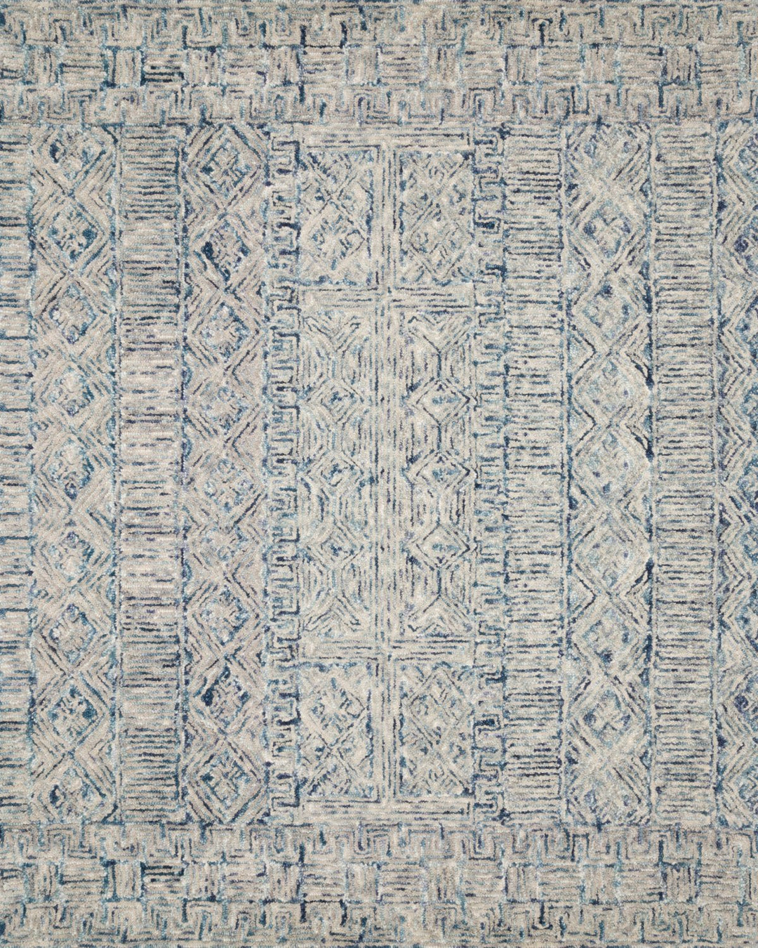 PEREGRINE HAND - TUFTED WOOL RUG: OCEAN, ASH