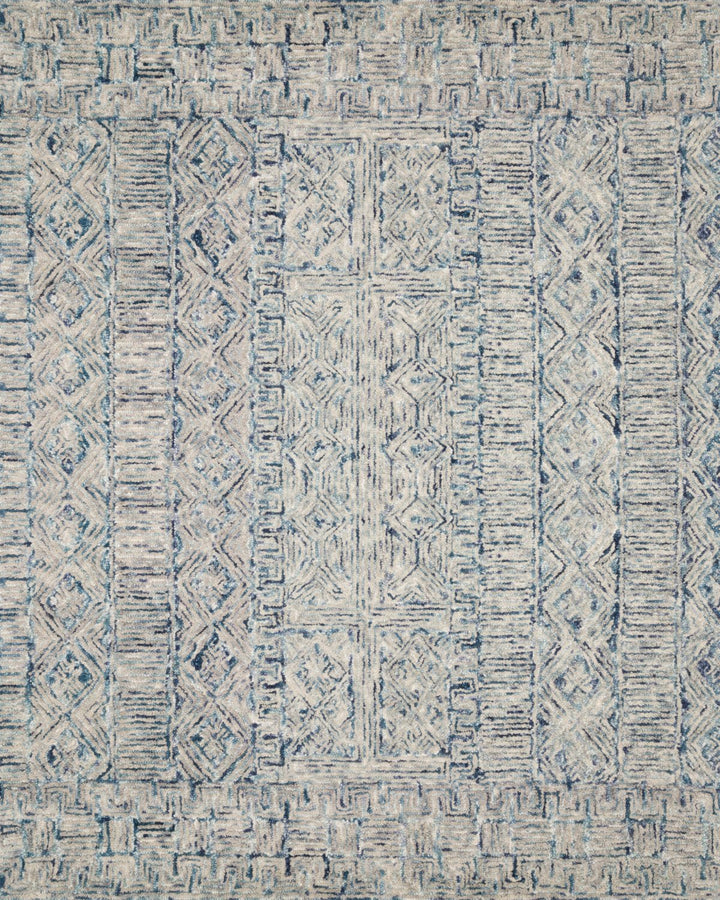 PEREGRINE HAND - TUFTED WOOL RUG: OCEAN, ASH