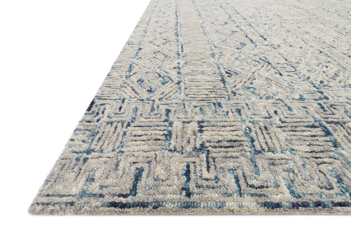 PEREGRINE HAND - TUFTED WOOL RUG: OCEAN, ASH