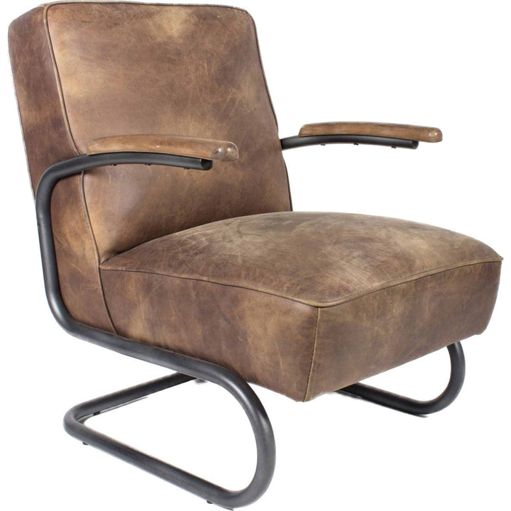 PERTH VINTAGE LEATHER CLUB CHAIR